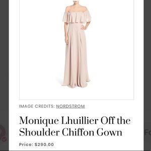 Dark Blush Monique Lhuillier Bridesmaid Dress/Maxi